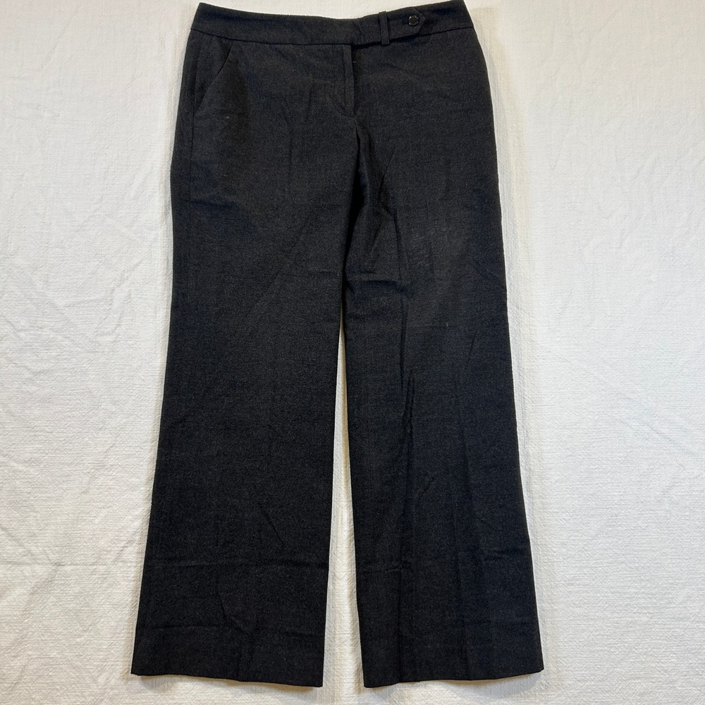 Calvin Klein Womens Charcoal Gray Straight Leg Dress Pants Size 6 Workwear